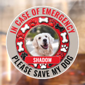 In Nood Geef Mijn Hond Een Kans Ruitsticker Raamsticker (Vel 2)