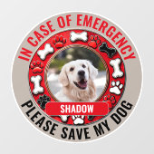 In Nood Geef Mijn Hond Een Kans Ruitsticker Raamsticker (Vel)
