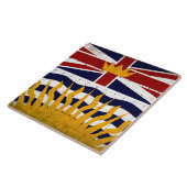In nood verkerende Britse Columbia Flag Ceramic Te Tegeltje (Zijkant)