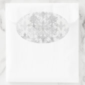 in nood verkerende zwarte witte, ingewikkelde demp ovale sticker (Tas)