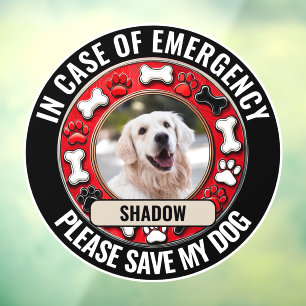 In Noodgevallen Sla Mijn Hond Ruitsticker Raamsticker