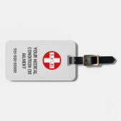 In noodsituaties in Hoesje | Medische informatie p Bagagelabel (Voorkant horizontaal)