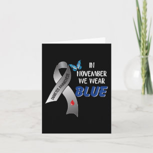 In november Draag we blauw diabetes bewustmakingsl Kaart