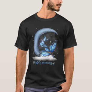 In november Draag we blauw lintje diabetes vlinder T-shirt