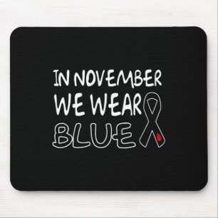 In november Draag we Blauwe Diabetes Bewustheid 2 Muismat