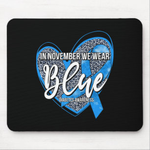 In november Draag we Blauwe Diabetes Bewustmaands Muismat