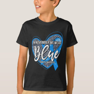 In november Draag we Blauwe Diabetes Bewustmaands T-shirt