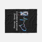 In november Draag we Blauwe Diabetes Bewustmakings Fleece Deken (Voorkant (Horizontaal))