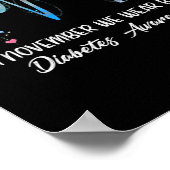 In november Draag we Blauwe Diabetes Bewustmakings Poster (Hoek)