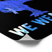 In november Draag we Blauwe Diabetes vandaag Poster (Hoek)