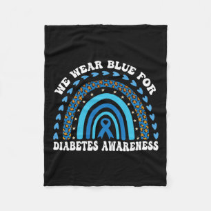 In november Draag we Blauwe Regenboogdiabetes Awar Fleece Deken