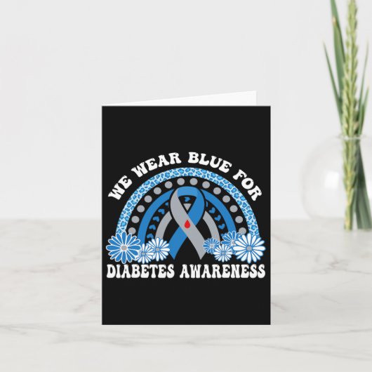 In november Draag we Blauwe Regenboogdiabetes Awar Kaart (Voorkant)