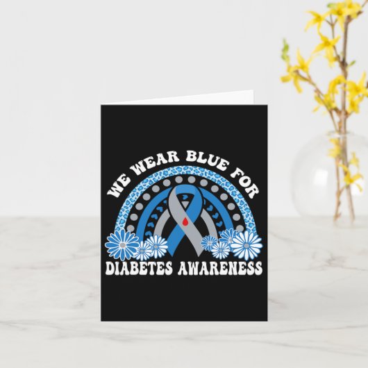 In november Draag we Blauwe Regenboogdiabetes Awar Kaart (Gele Bloem)