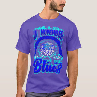 IN NOVEMBER DRAAG WE BLEU T-SHIRT