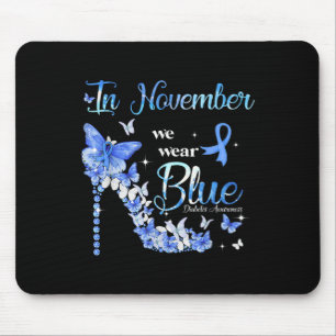 In november Draag we Blue Butterflies Diabetes Awa Muismat