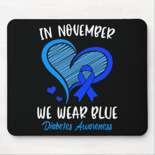 In november Draag we Blue Cure Diabetes Awareness Muismat