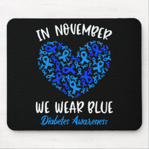 In november Draag we Blue Cure Diabetes Awareness Muismat
