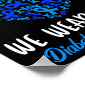 In november Draag we Blue Cure Diabetes Awareness  Poster (Hoek)