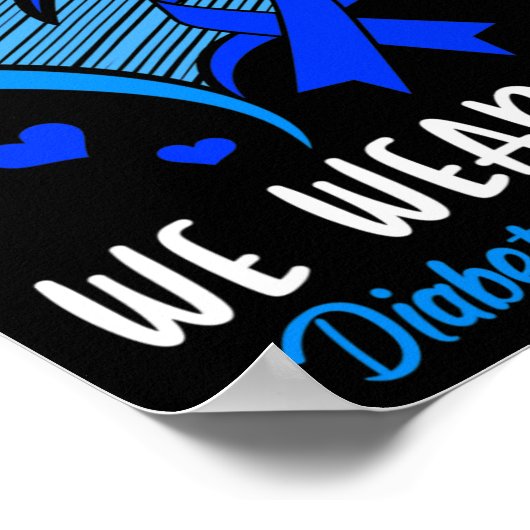 In november Draag we Blue Cure Diabetes Awareness  Poster (Hoek)