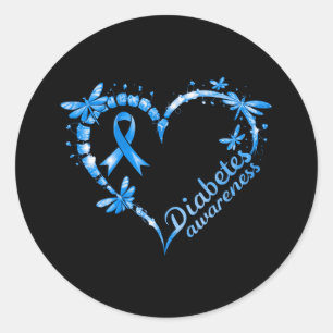 In november Draag we Blue Cure Diabetes Awareness Ronde Sticker