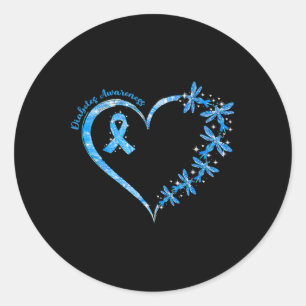 In november Draag we Blue Cure Diabetes Awareness Ronde Sticker