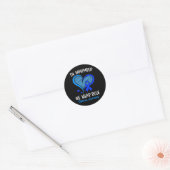 In november Draag we Blue Cure Diabetes Awareness  Ronde Sticker (Envelop)
