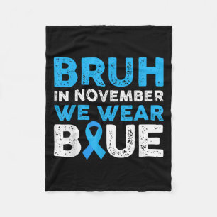 In november Draag we Blue Diabetes Awareness B Fleece Deken