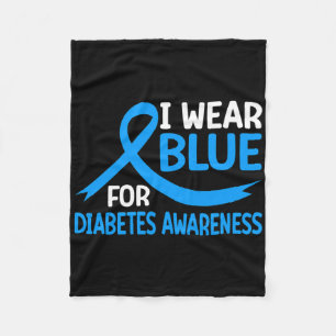 In november Draag we Blue Diabetes Awareness Blue Fleece Deken