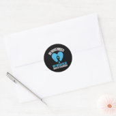 In november Draag we Blue Diabetes Awareness Blue  Ronde Sticker (Envelop)