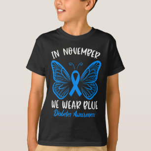 In november Draag we Blue Diabetes Awareness Cute  T-shirt