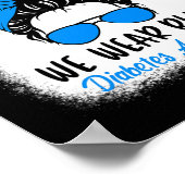 In november Draag we Blue Diabetes Awareness Fun M Poster (Hoek)