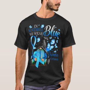 In november Draag we Blue Diabetes Awareness Gnome T-shirt