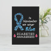 In november draag we Blue, Diabetes Awareness Kaart (Staand voorkant)