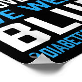 In november Draag we Blue Diabetes Awareness M Poster (Hoek)