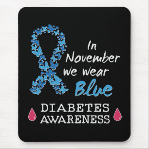 In november draag we Blue, Diabetes Awareness Muismat