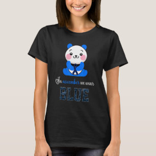 In november Draag we Blue Diabetes Awareness Pand T-shirt