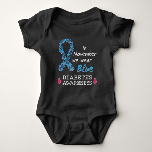 In november draag we Blue, Diabetes Awareness Romper (Voorkant)