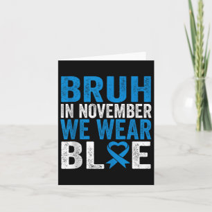 In november Draag we Blue Diabetes Awareness T Kaart