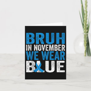 In november Draag we Blue Diabetes Awareness T Kaart