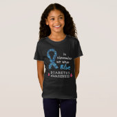 In november draag we Blue, Diabetes Awareness T-shirt (Voorkant volledig)