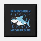In november Draag we Blue Diabetes Kind Boy aan Magneet (Voorkant)