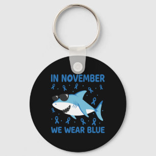 In november Draag we Blue Diabetes Kind Boy aan Sleutelhanger