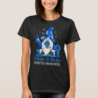 In november Draag we Blue Gnomes Gnomies Diabetes T-shirt