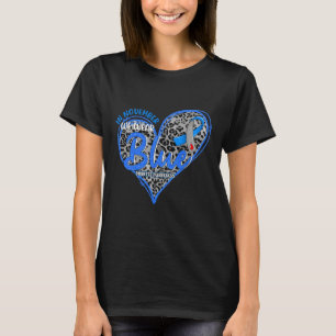 In november Draag we Blue Heart Leopard Diabetes A T-shirt