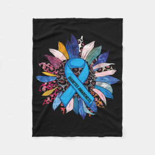 In november Draag we Blue Sunflower Diabetes Aware Fleece Deken