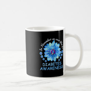 In november Draag we Blue Sunflower Diabetes Aware Koffiemok