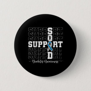 In november Draag we Blue Support Squad Diabetes A Ronde Button 5,7 Cm