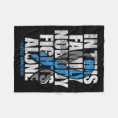 In november Draag we Blue T1d T2d Diabetic Diabete Fleece Deken (Voorkant (Horizontaal))