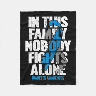 In november Draag we Blue T1d T2d Diabetic Diabete Fleece Deken