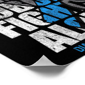 In november Draag we Blue T1d T2d Diabetic Diabete Poster (Hoek)